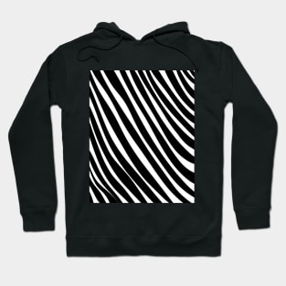 black and white zebra stripes pattern Hoodie